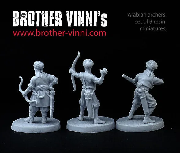 Brother Vinni Saracen Archers figurine 28 mm lot 3