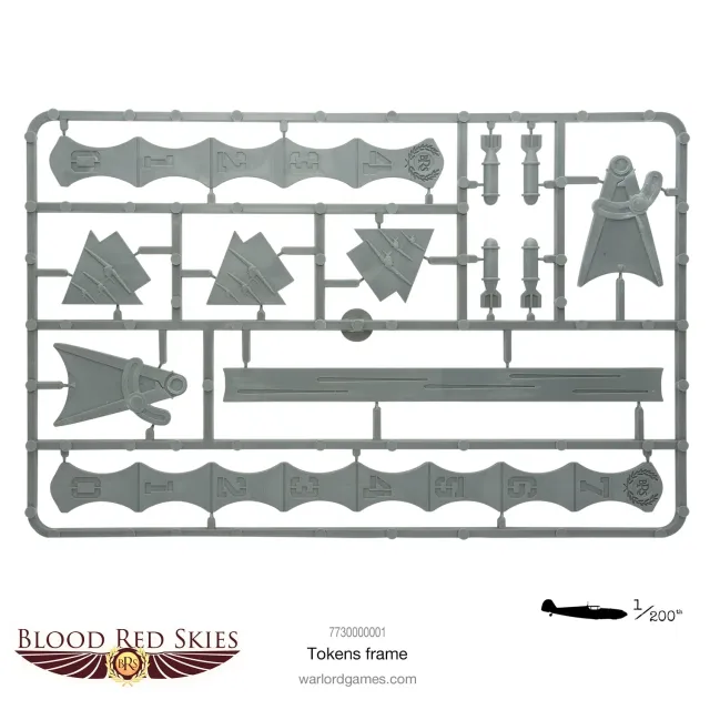 Bolt Action Blood Red Skies Tokens Frame jetons plastique