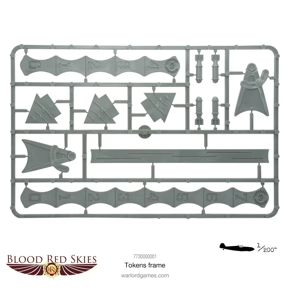 Bolt Action Blood Red Skies Tokens Frame jetons plastique