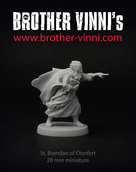 Brother Vinni Saint Brendan figurine résine 28mm SAGA