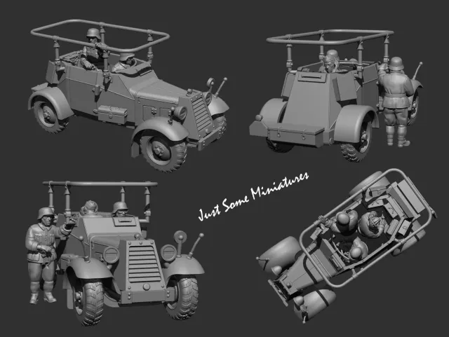 Des Tranchées aux Barricades Kfz 14 figurines résine début guerre