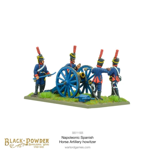 Bolt Action Napoleonic Spanish Horse Artillery with Howitzer artillerie à cheval métal