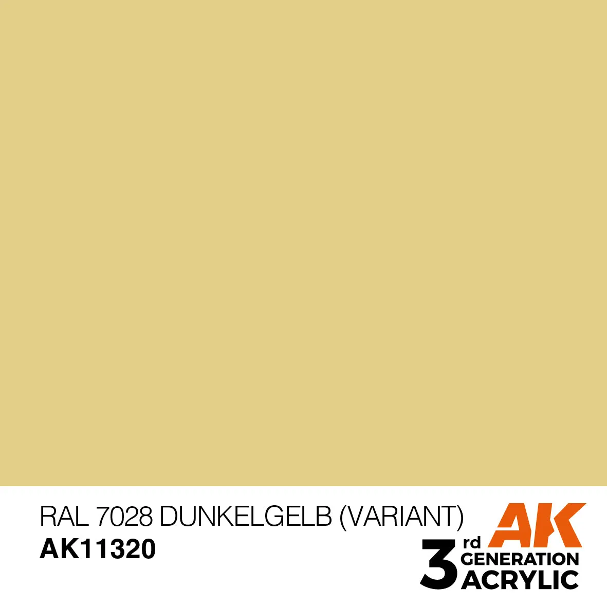 AK Interactive 3Gen RAL 7028 Dunkelgelb peinture acrylique 17ml