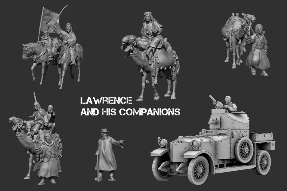 Des Tranchées aux Barricades Lawrence compagnons fichier STL 28mm