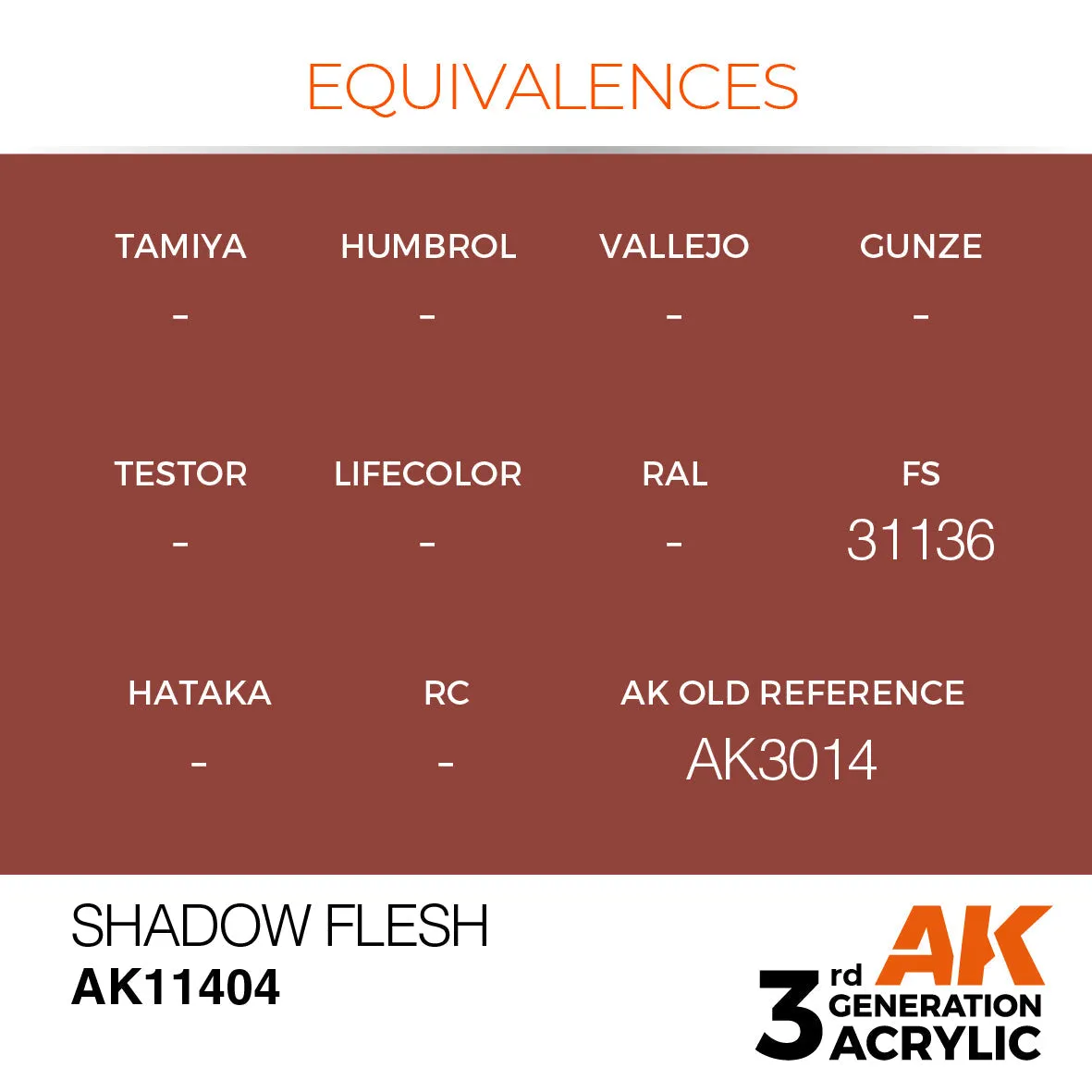 AK Interactive 3Gen Shadow Flesh peinture acrylique 17 ml chair