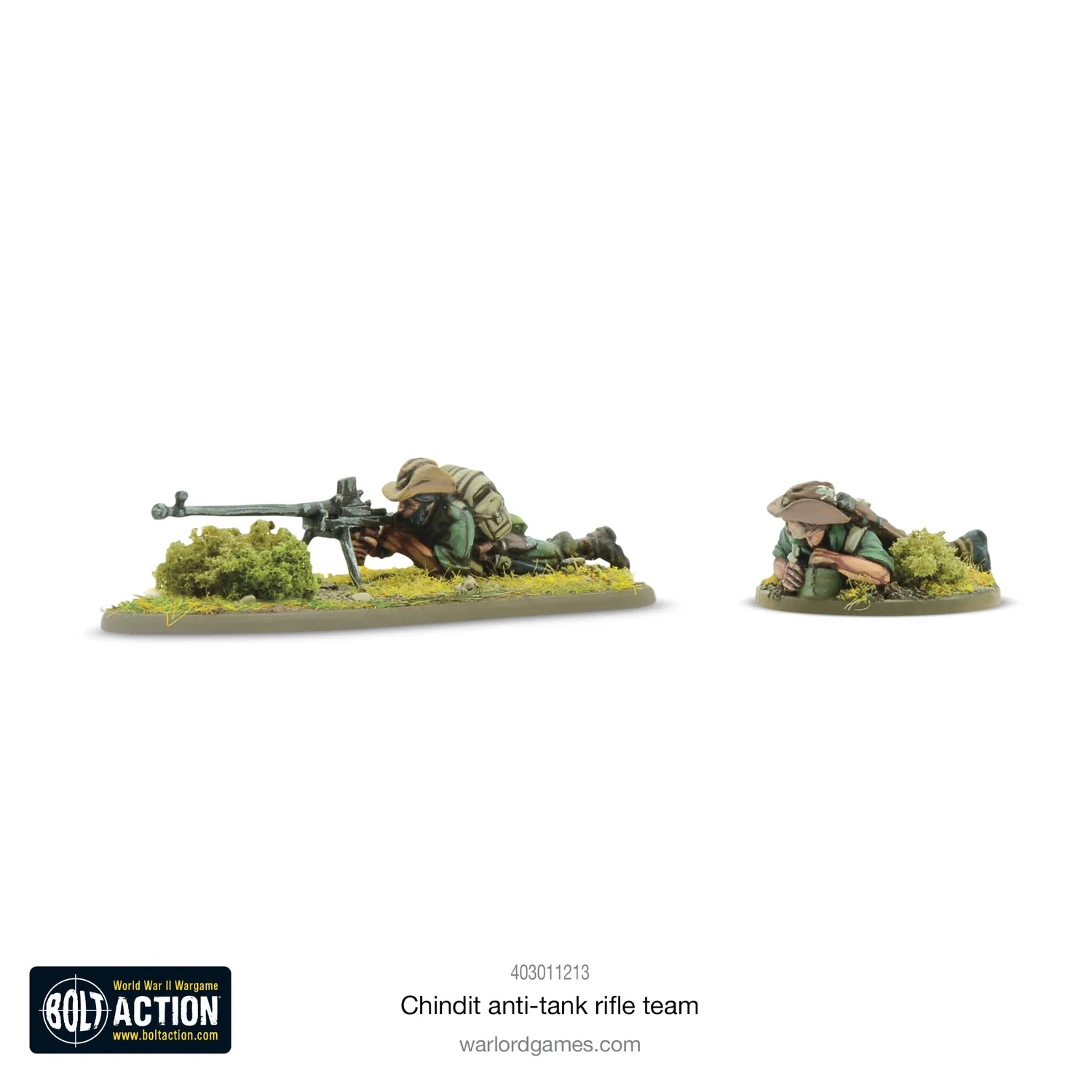 Bolt Action Chindit anti-tank rifle team équipe antichar métal