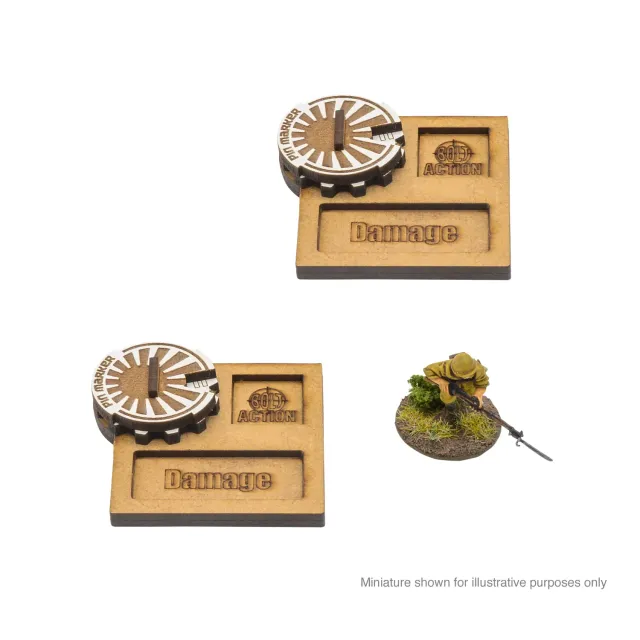 Bolt Action Vehicle Pin Markers Japan marqueurs MDF 2 pièces