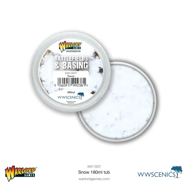 War World Scenics Battlefields Basing Snow décor neige 180ml