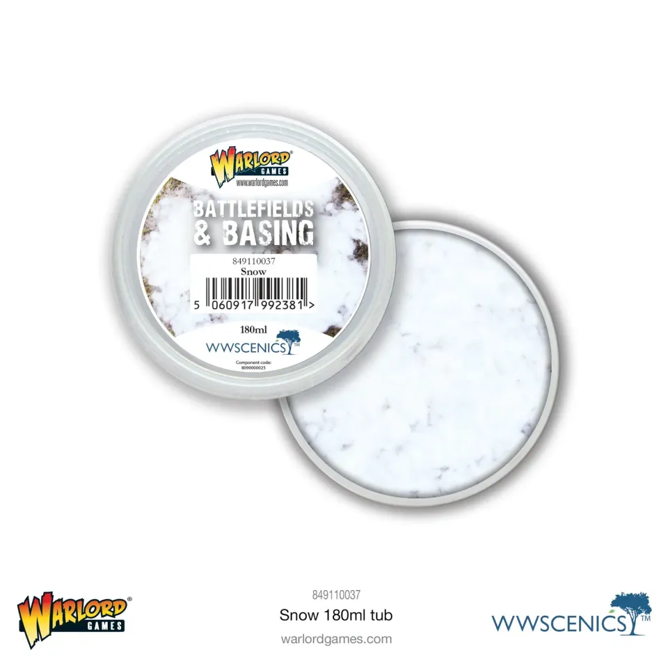 War World Scenics Battlefields Basing Snow décor neige 180ml