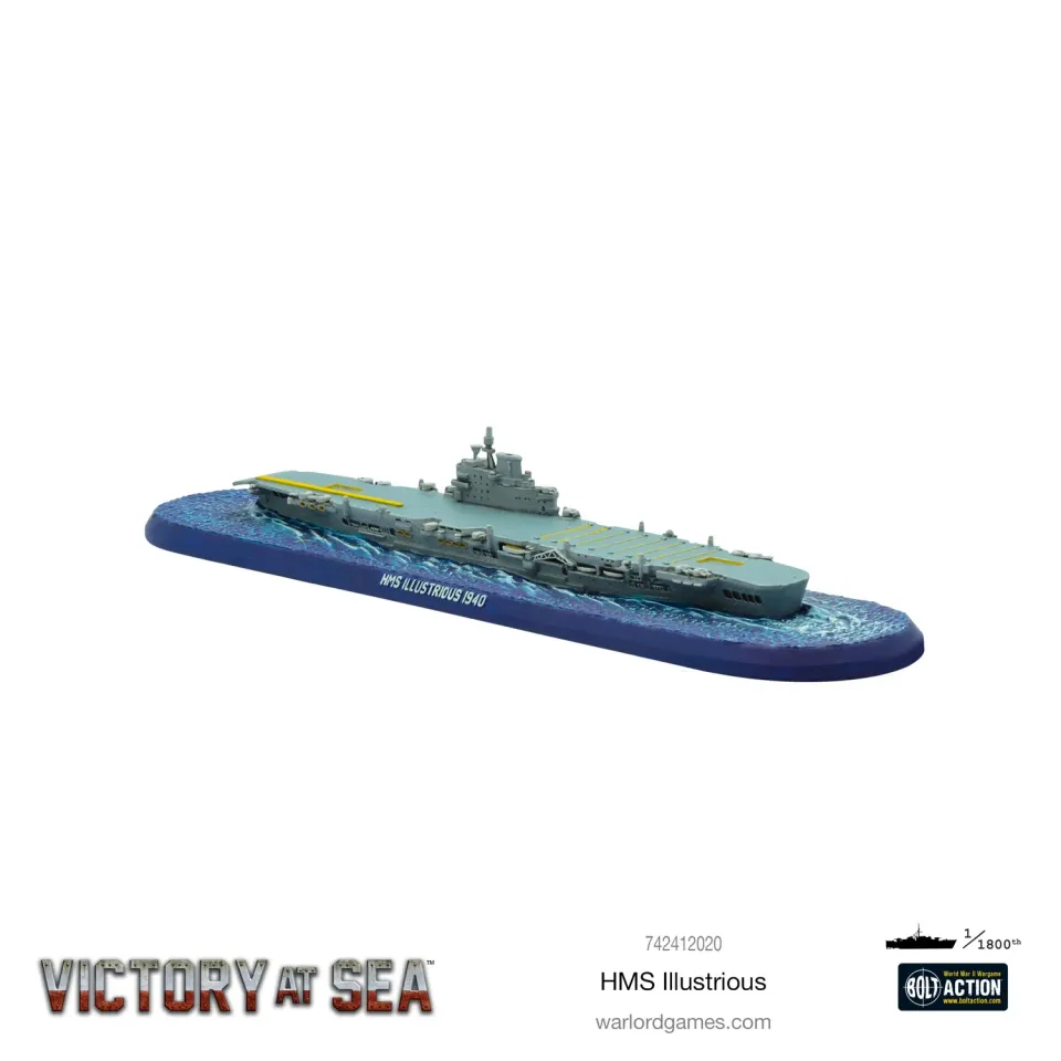 Bolt Action Victory at Sea HMS Illustrious porte-avions résine