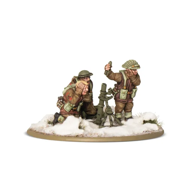 Bolt Action British & Canadian Infantry (Winter) Medium Mortar Team figurines métal hiver
