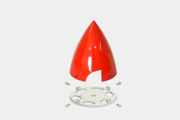 Black Horse Model Ultimate Spinner Red 86mm-RN cône hélice