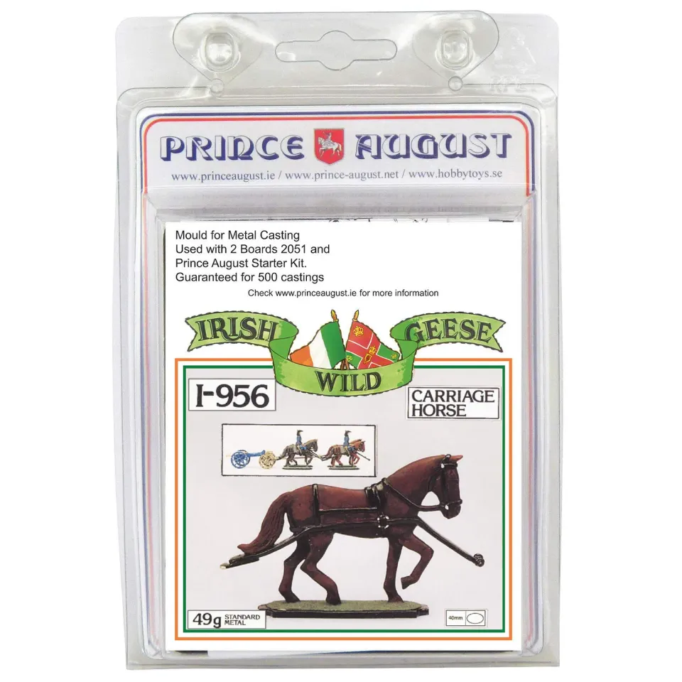 Prince August Wild Geese Cheval Artillerie PAI956 moule 40mm métal