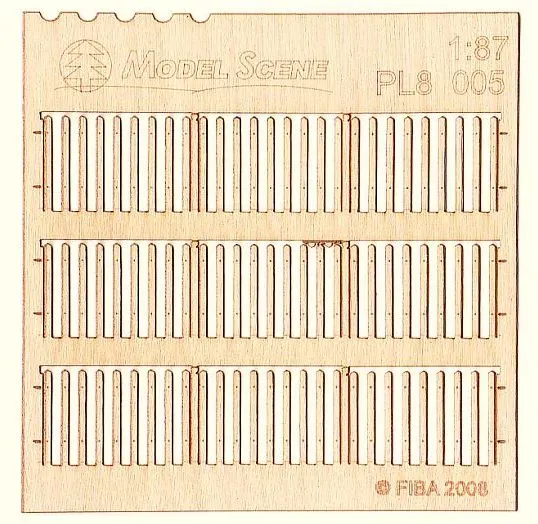 Albion PL8-005 clôture piquets bois miniature x2