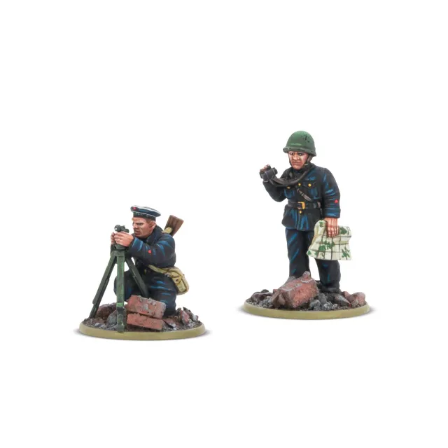 Bolt Action Soviet Naval Brigade Forward Observer Team figurines résine