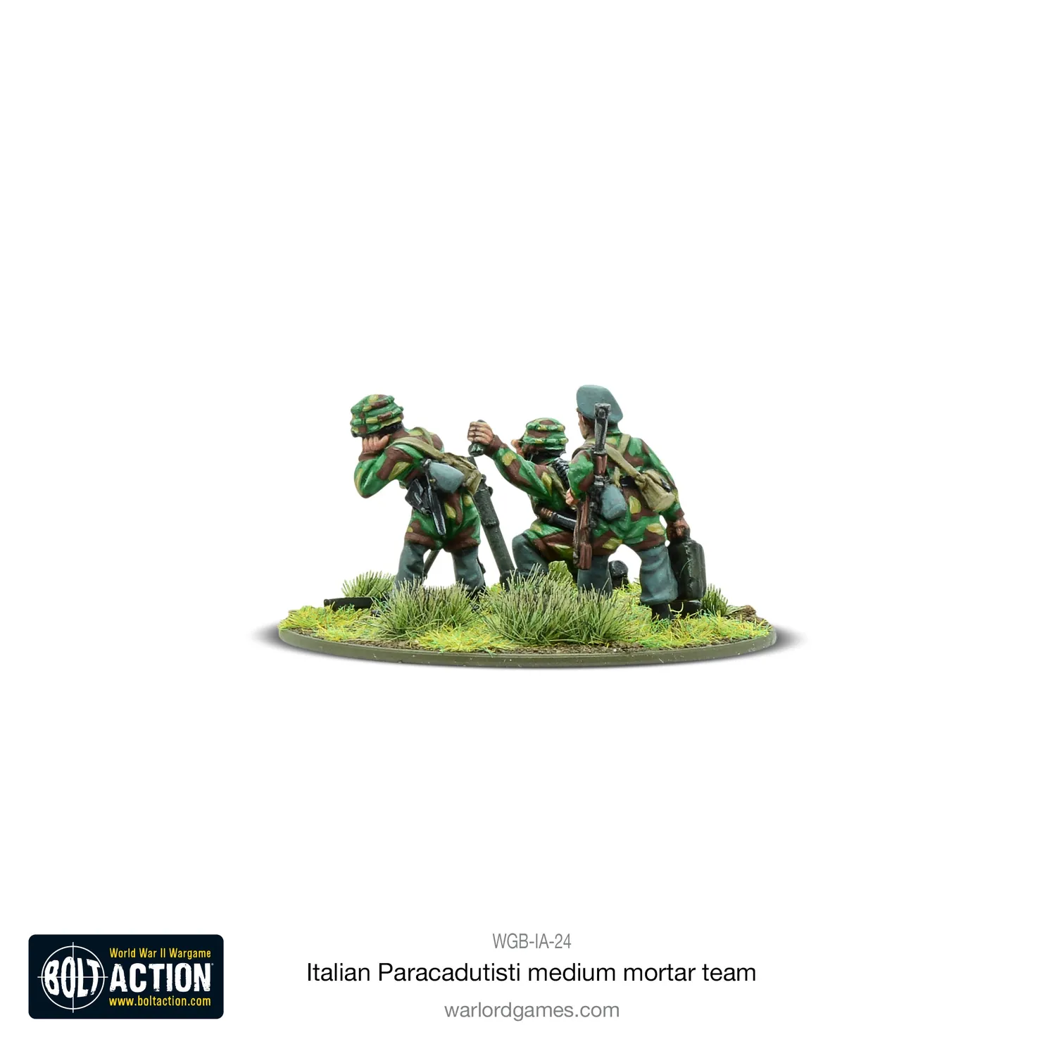 Bolt Action Italian Paracadutisti medium mortar team figurines métal