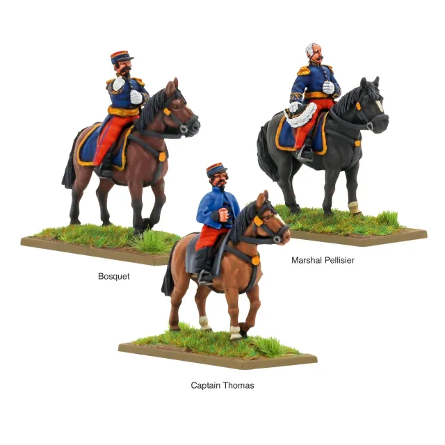Bolt Action Black Powder généraux français Crimée figurines métal