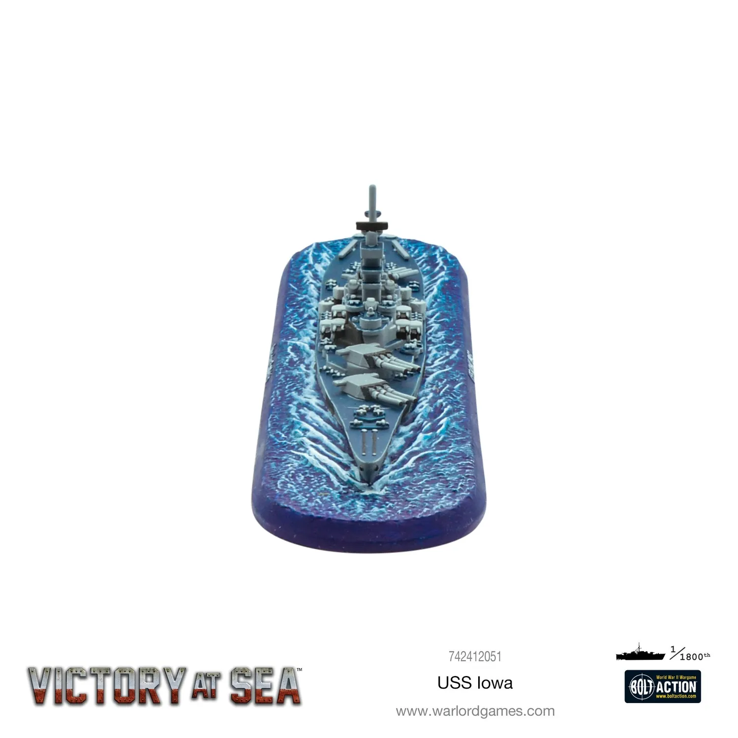 Bolt Action Victory at Sea USS Iowa maquette navale