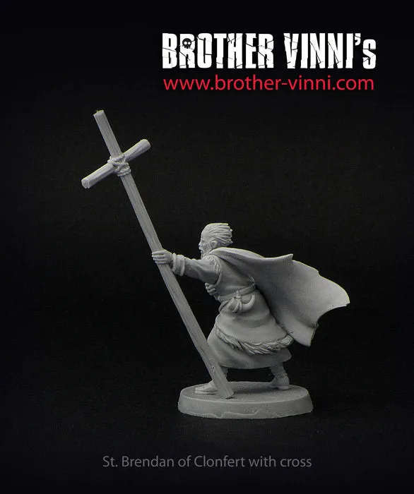 Brother Vinni Saint Brendan prêtre figurine résine 28mm moine