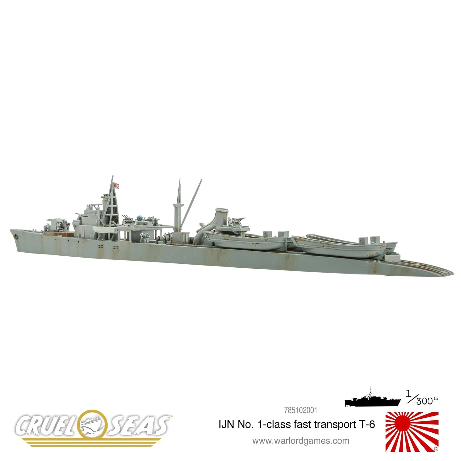 Cruel Seas IJN No. 1-class fast transport T-6 bateau résine métal