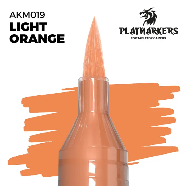 Playmarker feutre acrylique orange clair pointe pinceau