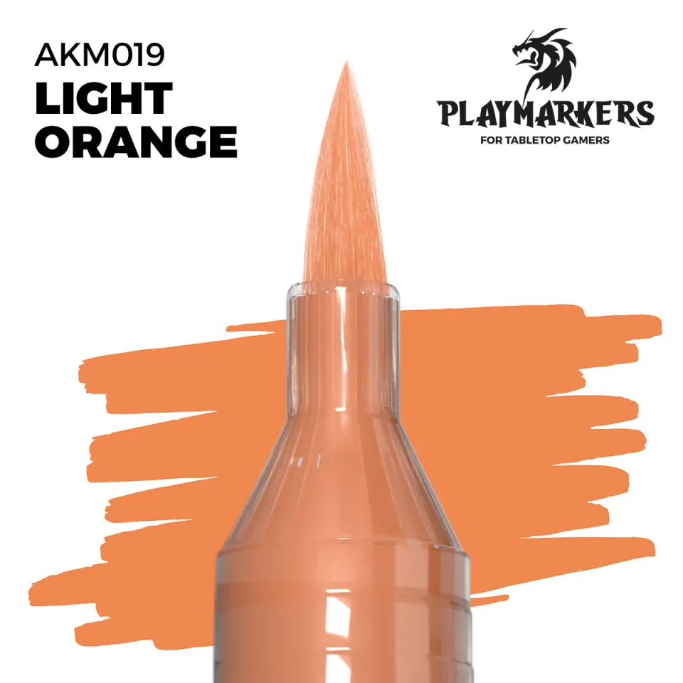 Playmarker feutre acrylique orange clair pointe pinceau