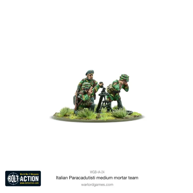 Bolt Action Italian Paracadutisti medium mortar team figurines métal