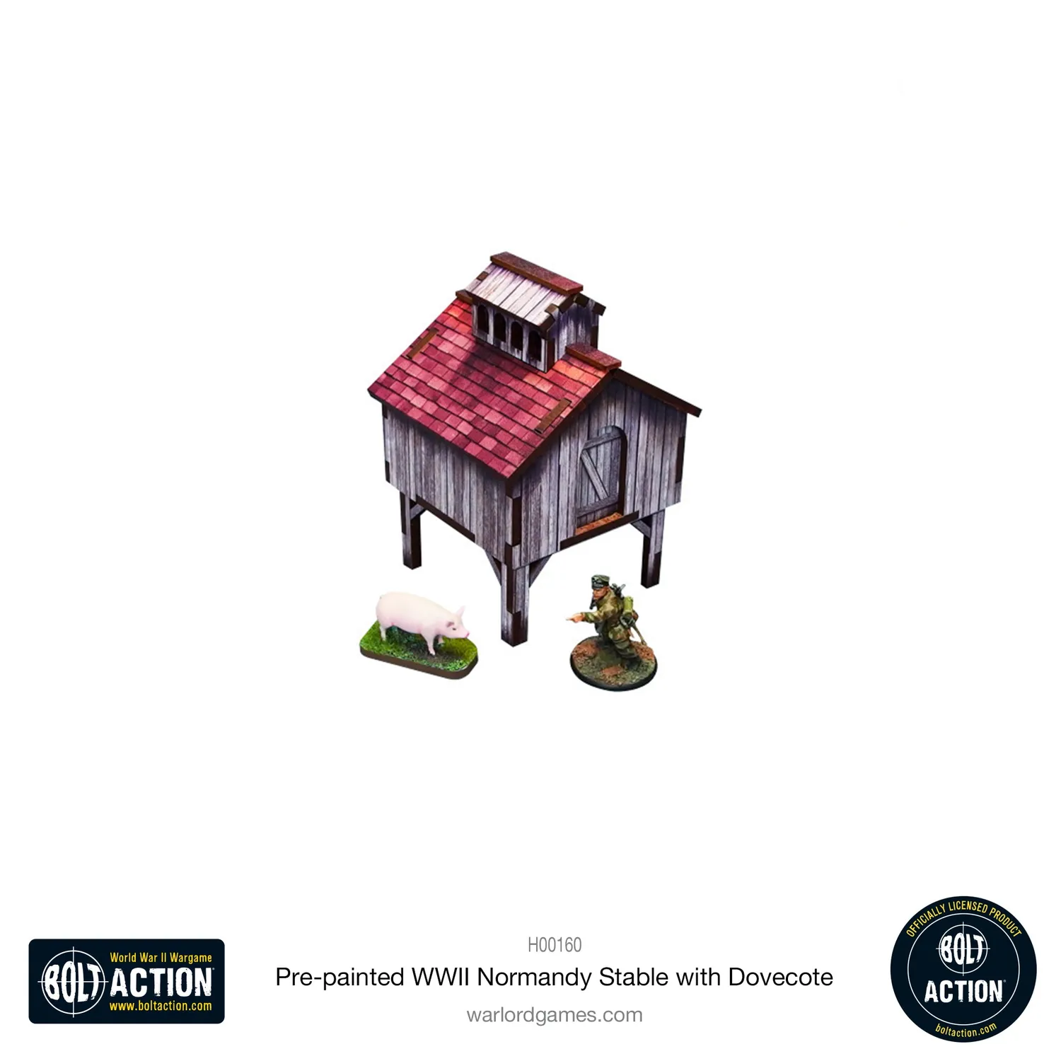 Bolt Action WWII Normandy Stable with Dovecote décor prépeint 28-30 mm