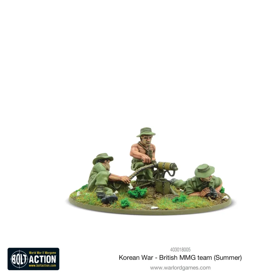 Bolt Action Korean War: British MMG Team (Summer) figurines métal