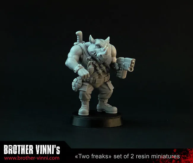 Brother Vinni Two Freaks figurine résine 28mm monstres x2