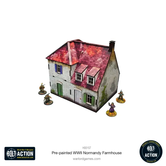 Bolt Action Pre-painted WWII Normandy Farmhouse décor prépeint 28 mm