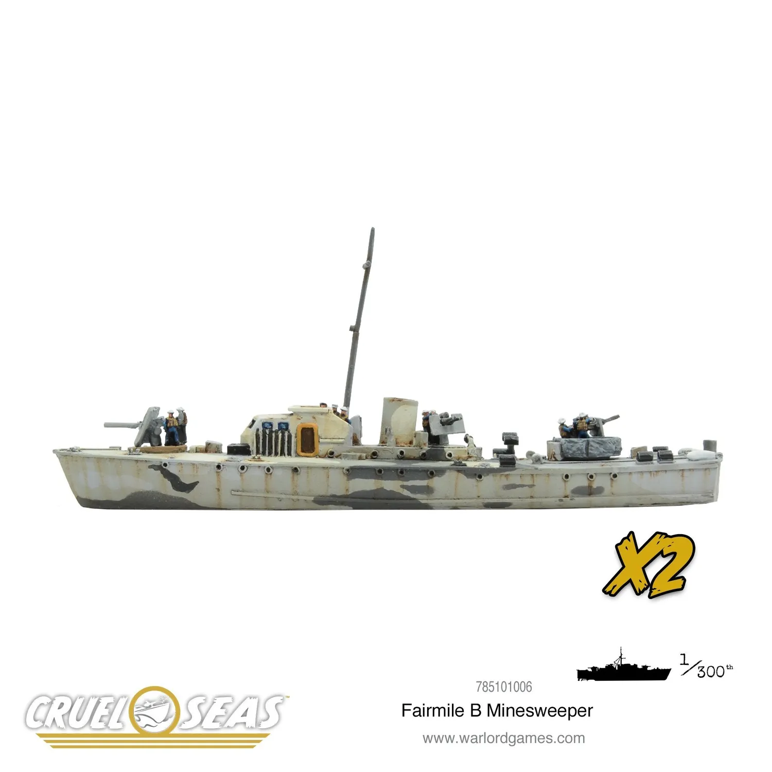 Bolt Action Cruel Seas Fairmile B Minesweeper bateau résine métal