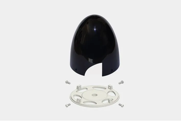 Black Horse Model Scale Spinner cône 80mm noir