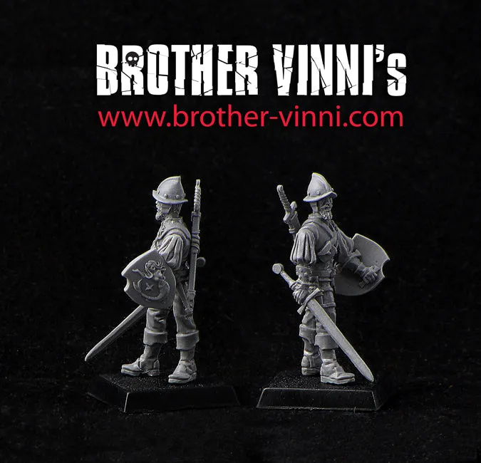 BROTHER VINNI Conquistador figurine historique 28 mm résine