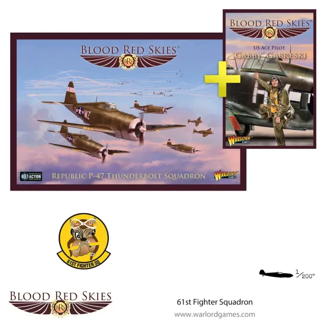 Bolt Action 61st Fighter Squadron P-47 escadron résine