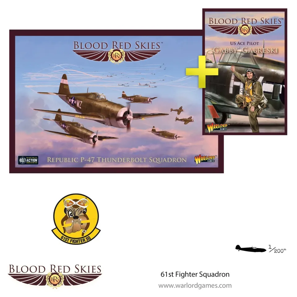 Bolt Action 61st Fighter Squadron P-47 escadron résine