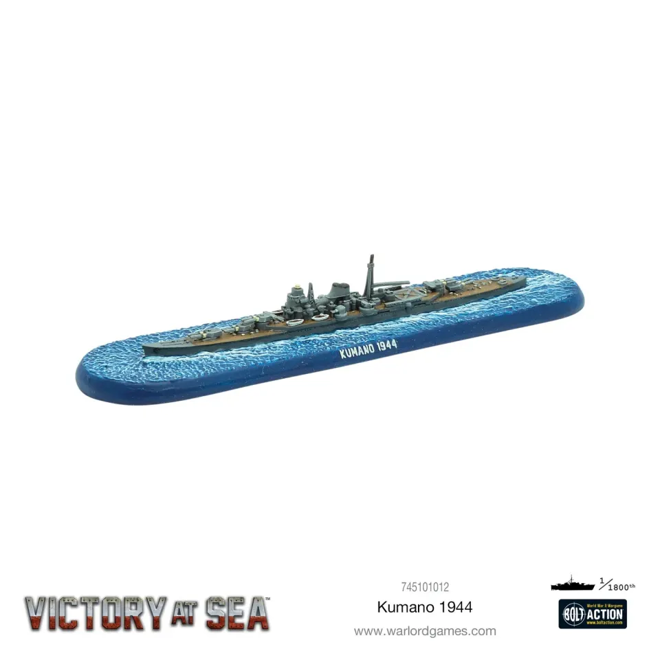 Bolt Action Victory at Sea Kumano 1944 navire résine japonais