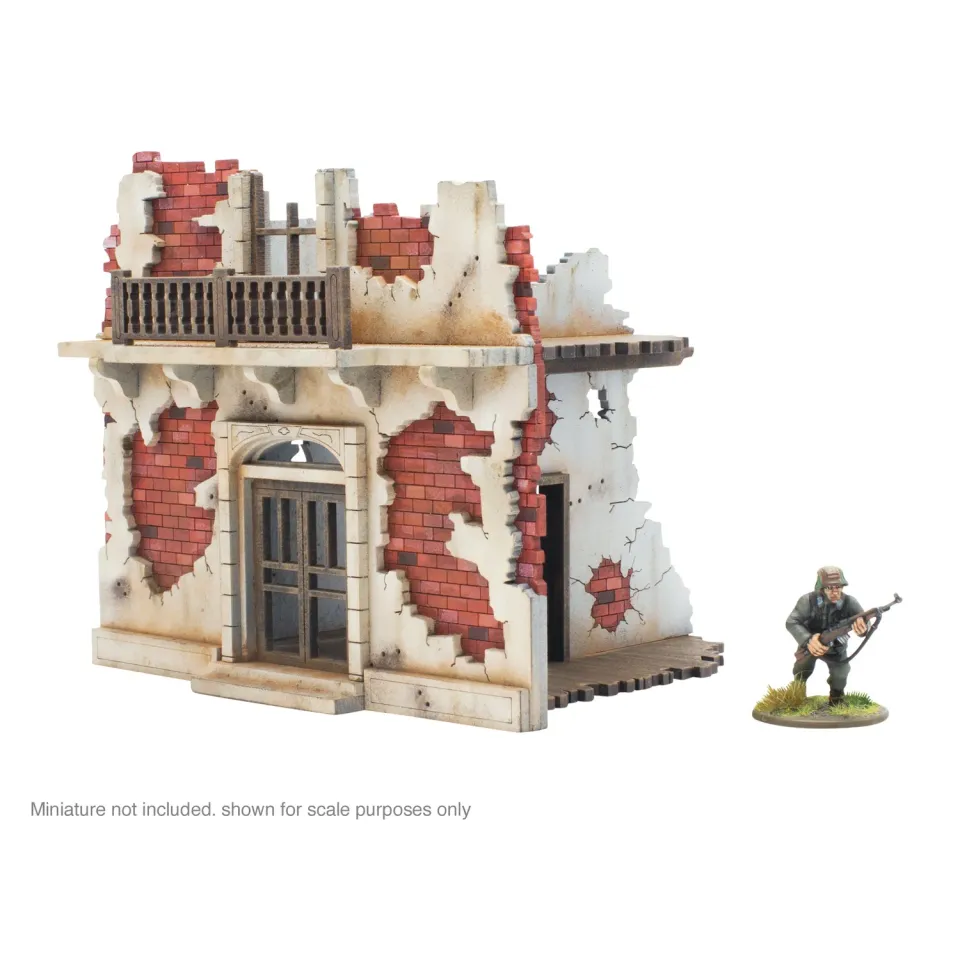 Bolt Action City in Ruins Façade Maison 1 décor MDF