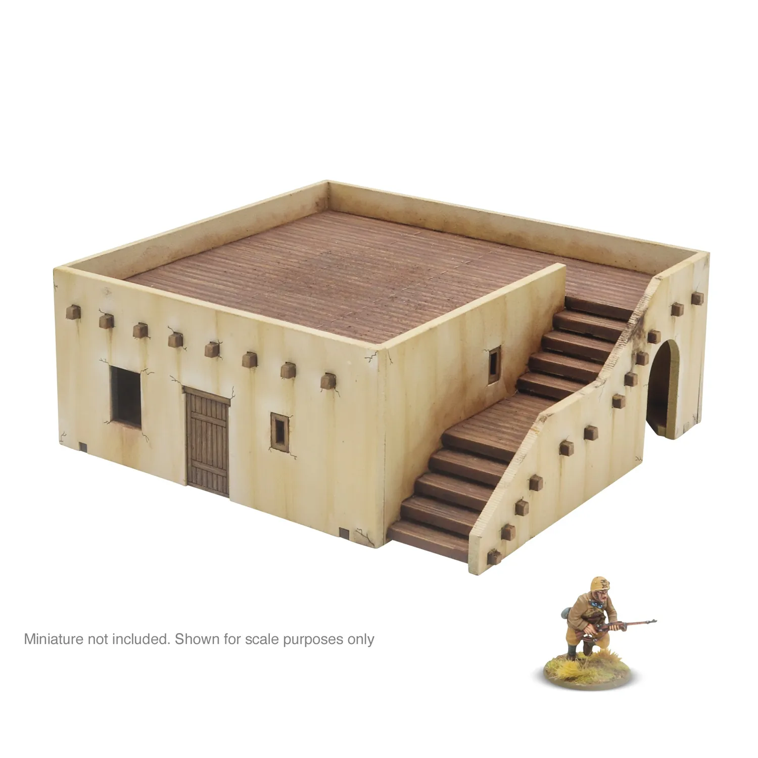 Bolt Action Adobe Building bâtiment de décor MDF désert