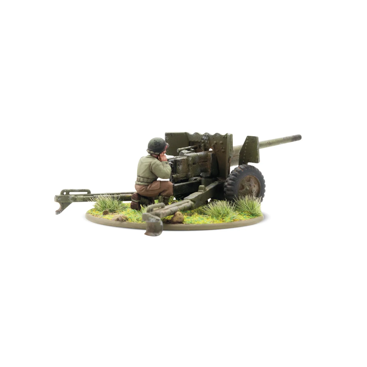 Bolt Action US 57mm anti-tank gun canon antichar plastique