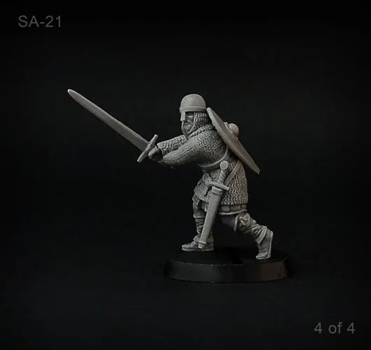Brother Vinni chevaliers épées lot 4 figurines 28mm