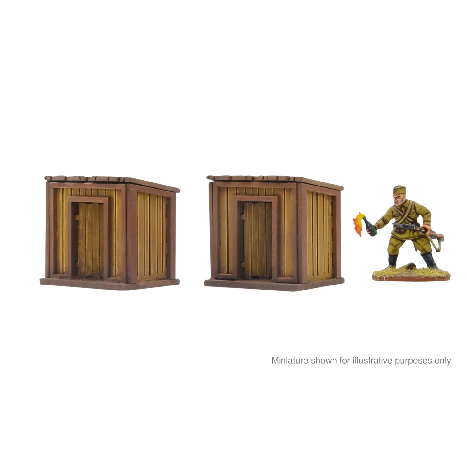 Bolt Action Latrine x2 décor MDF 28mm lot de 2 rural