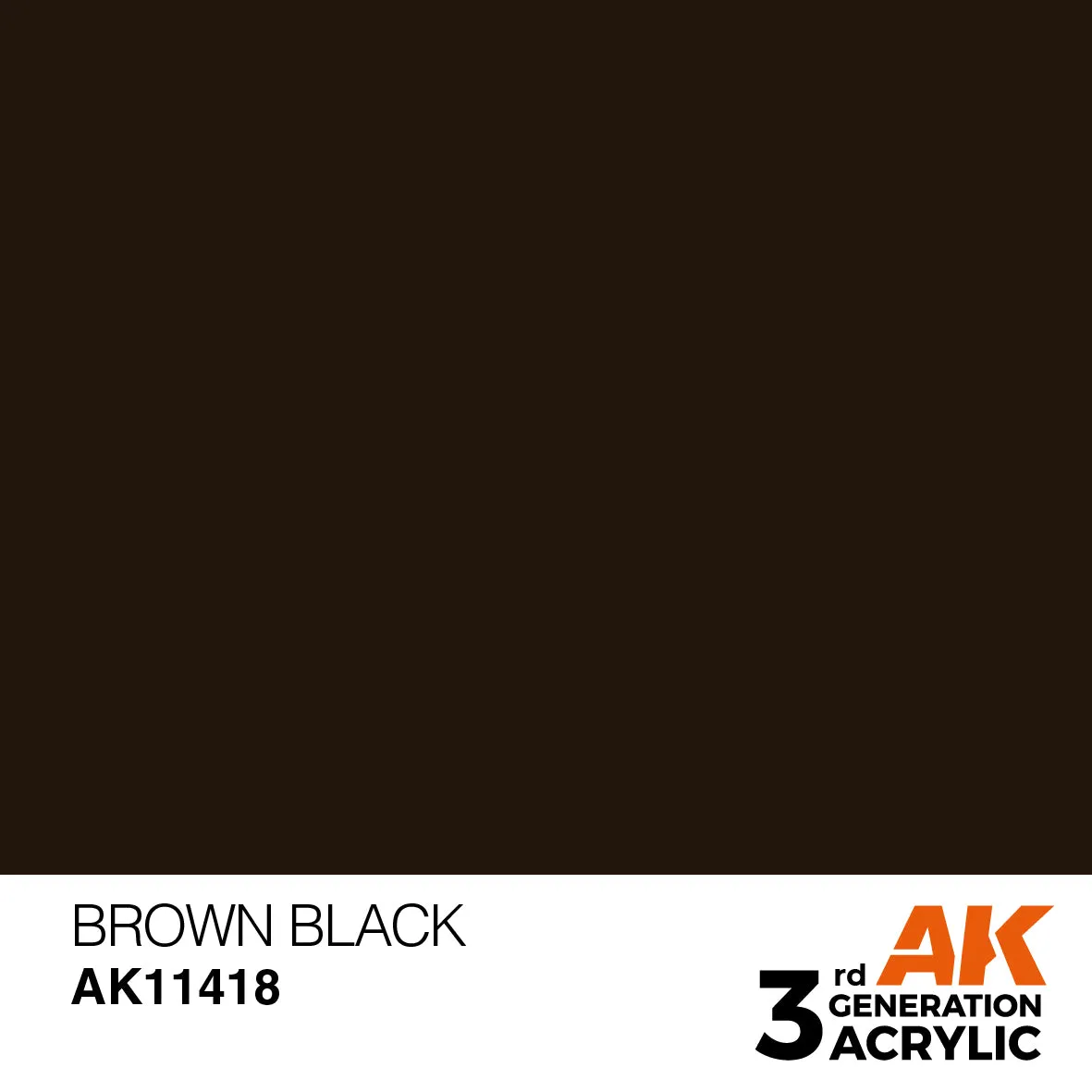 AK Interactive 3Gen Acrylic Brown Black peinture acrylique 17 ml