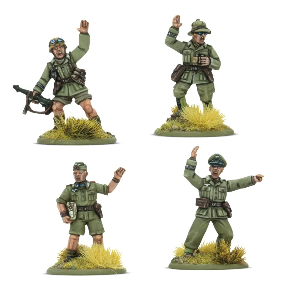Bolt Action Afrika Korps Platoon Commanders figurines officiers résine