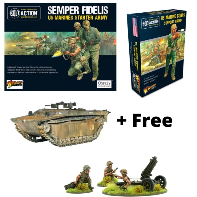 Bolt Action Start Collecting USMC coffret armée Marines + Amtrac