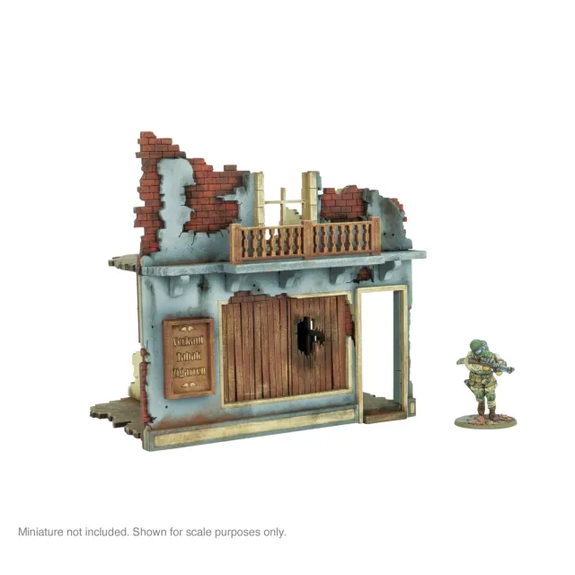 Bolt Action City in Ruins façade 1 étage (2) décor MDF