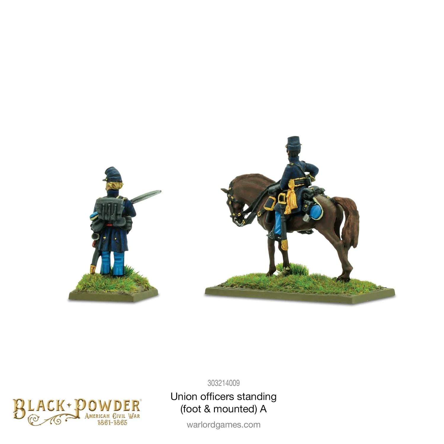 Warlord Games Black Powder Union Officers standing figurines à pied et montées