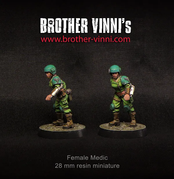 Brother Vinni medic garde figurine résine 28mm sci-fi
