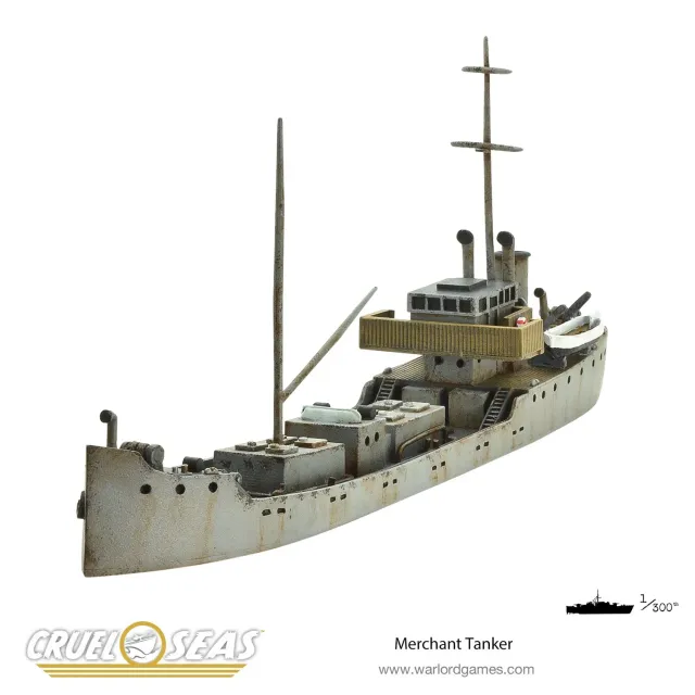 Bolt Action Cruel Seas Merchant Tanker navire marchand 1/300