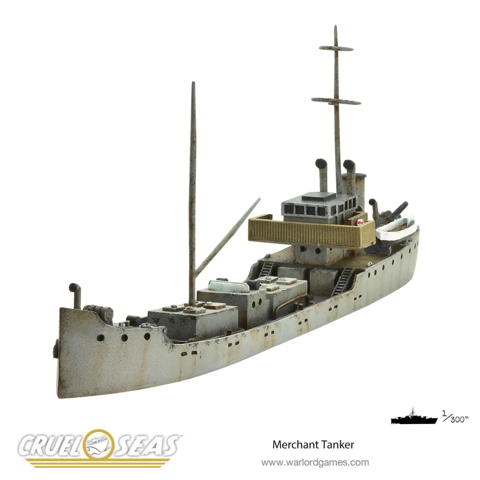 Bolt Action Cruel Seas Merchant Tanker navire marchand 1/300